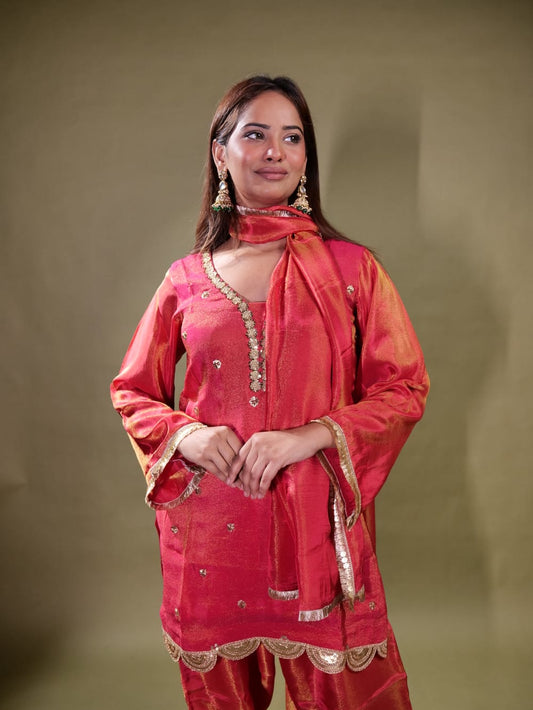 Stunning Pant Suit With Lace Work TT063