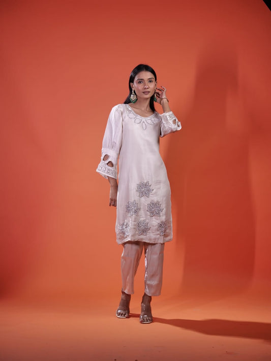 Elegant Coord Set With Flower Design TT073