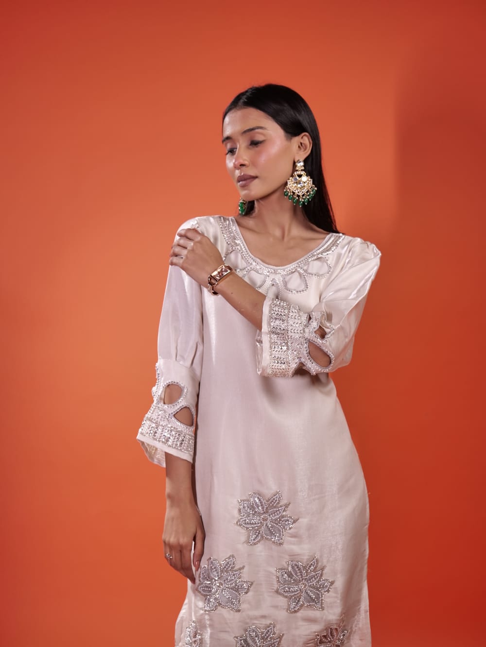 Elegant Coord Set With Flower Design TT073