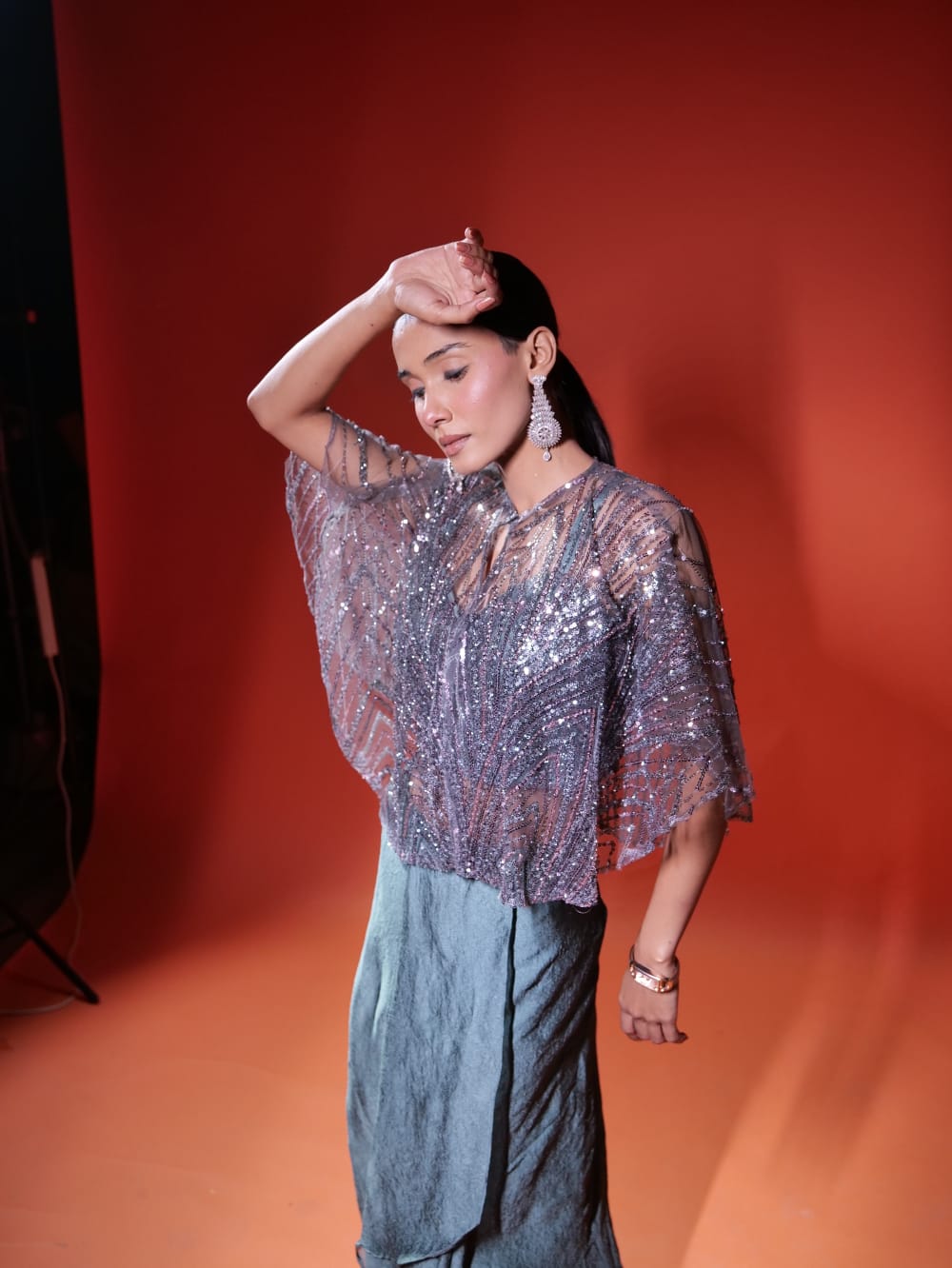 Beautiful Coord Set With Net Work TT072