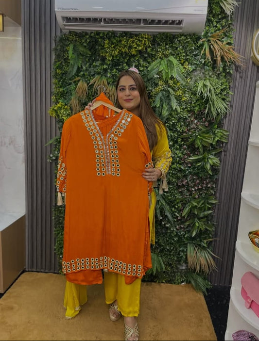 Elegant Suit With Lace Work TT064