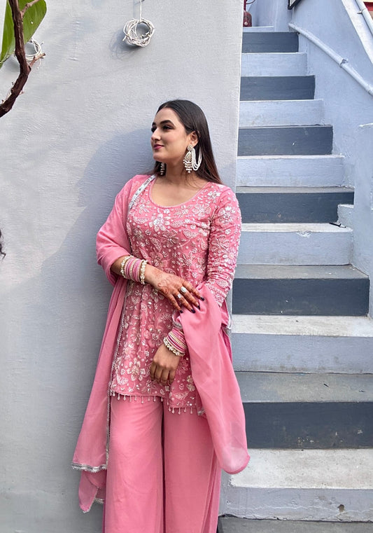 Elegant Suit With Lace Work TT126