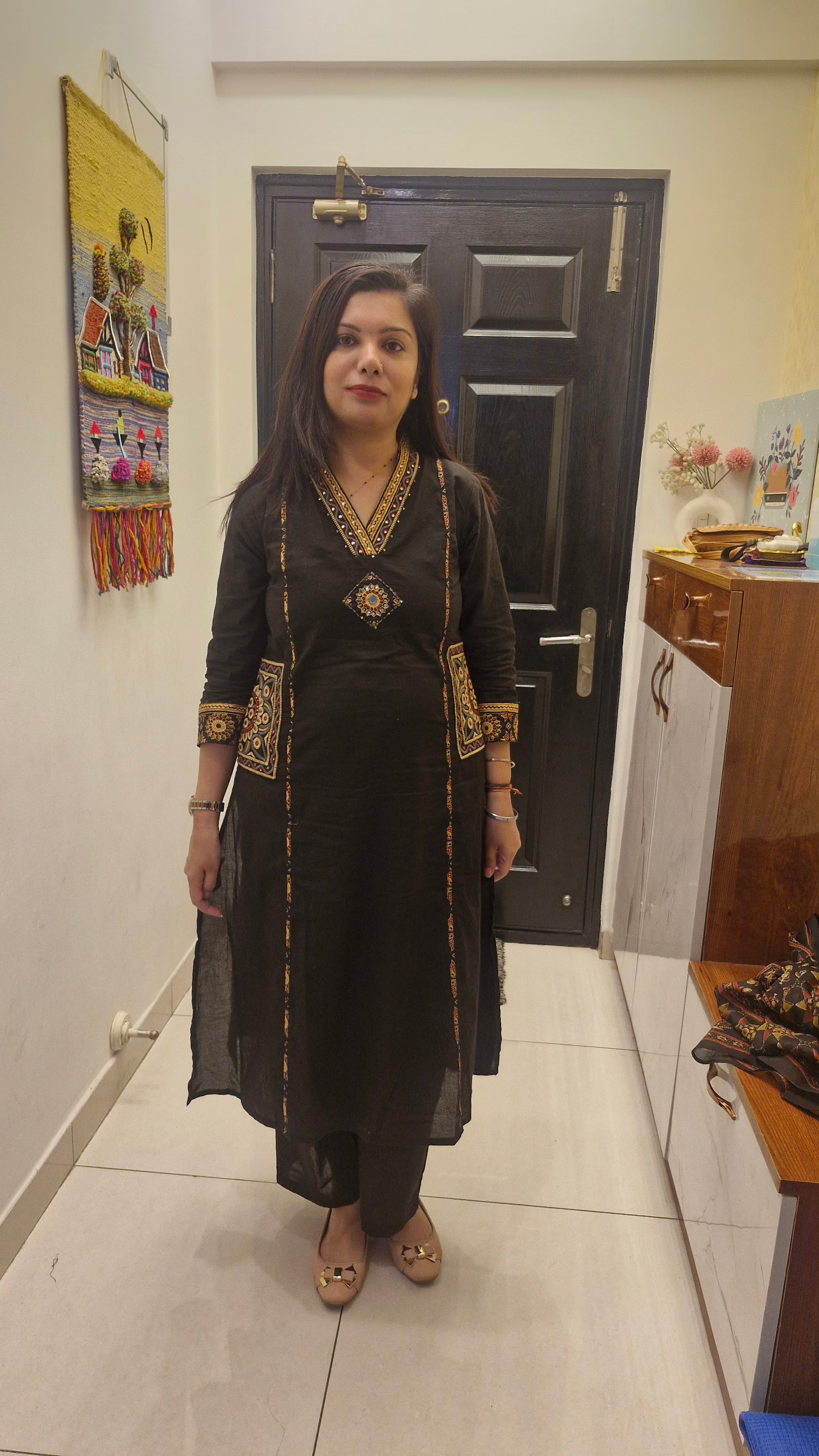 Beautiful Pattern Print Long Suit TT138