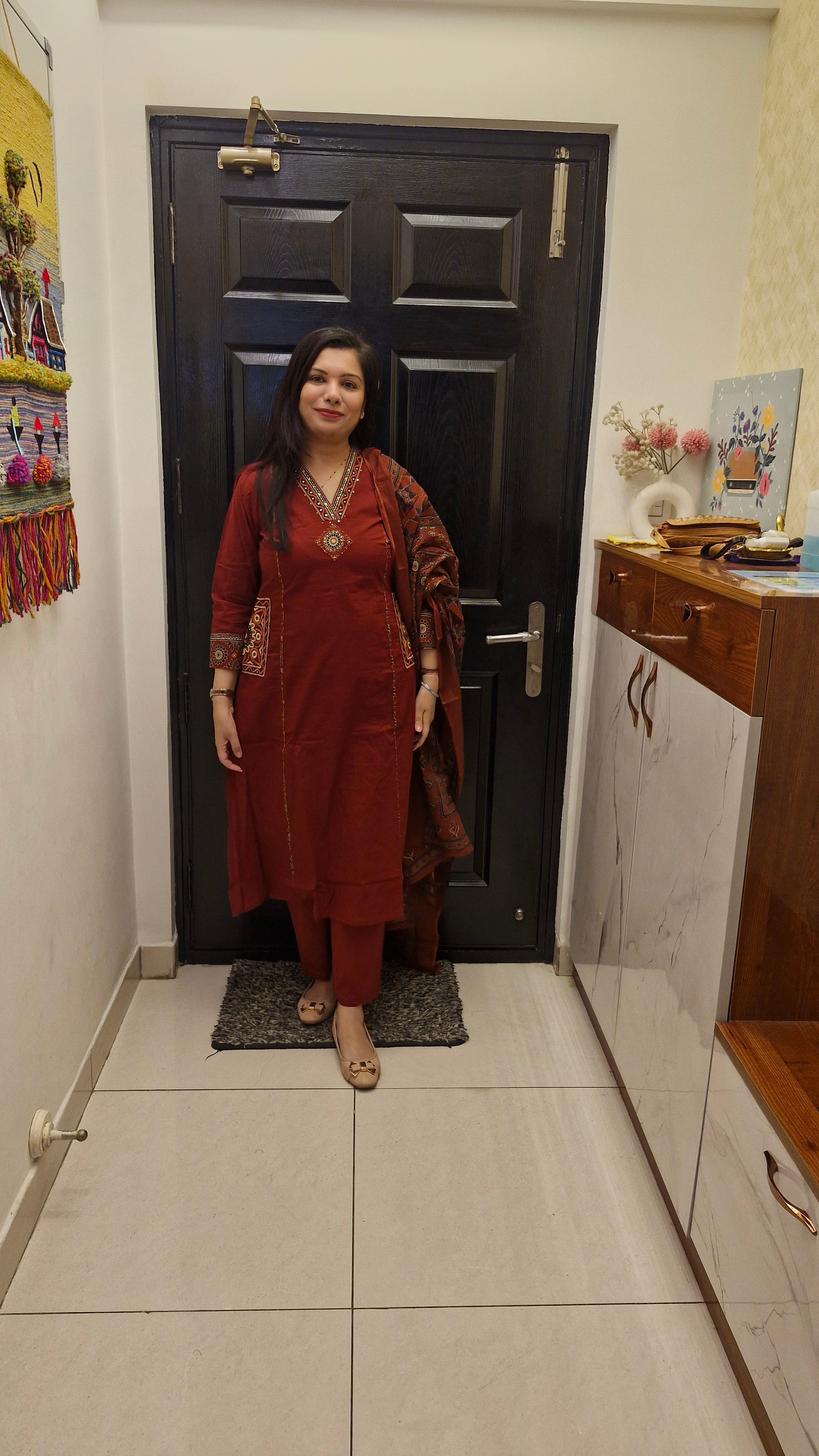 Beautiful Pattern Print Long Suit TT138