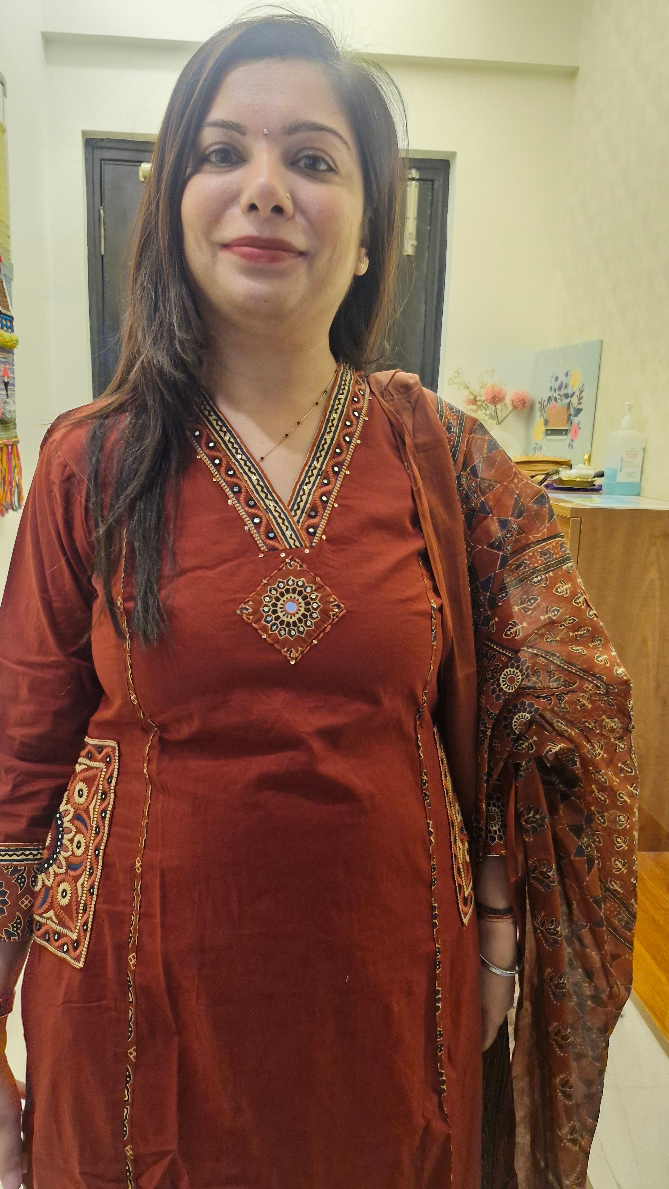 Beautiful Pattern Print Long Suit TT138