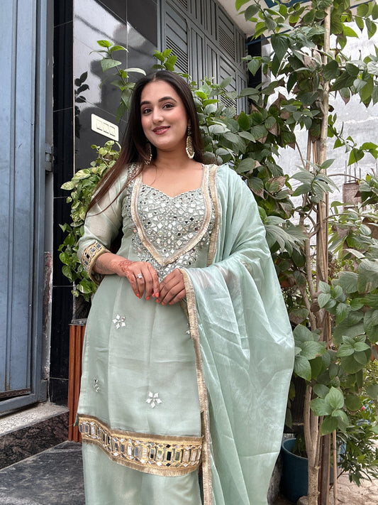 Stunning Mirror Work Sharara Suit TT109