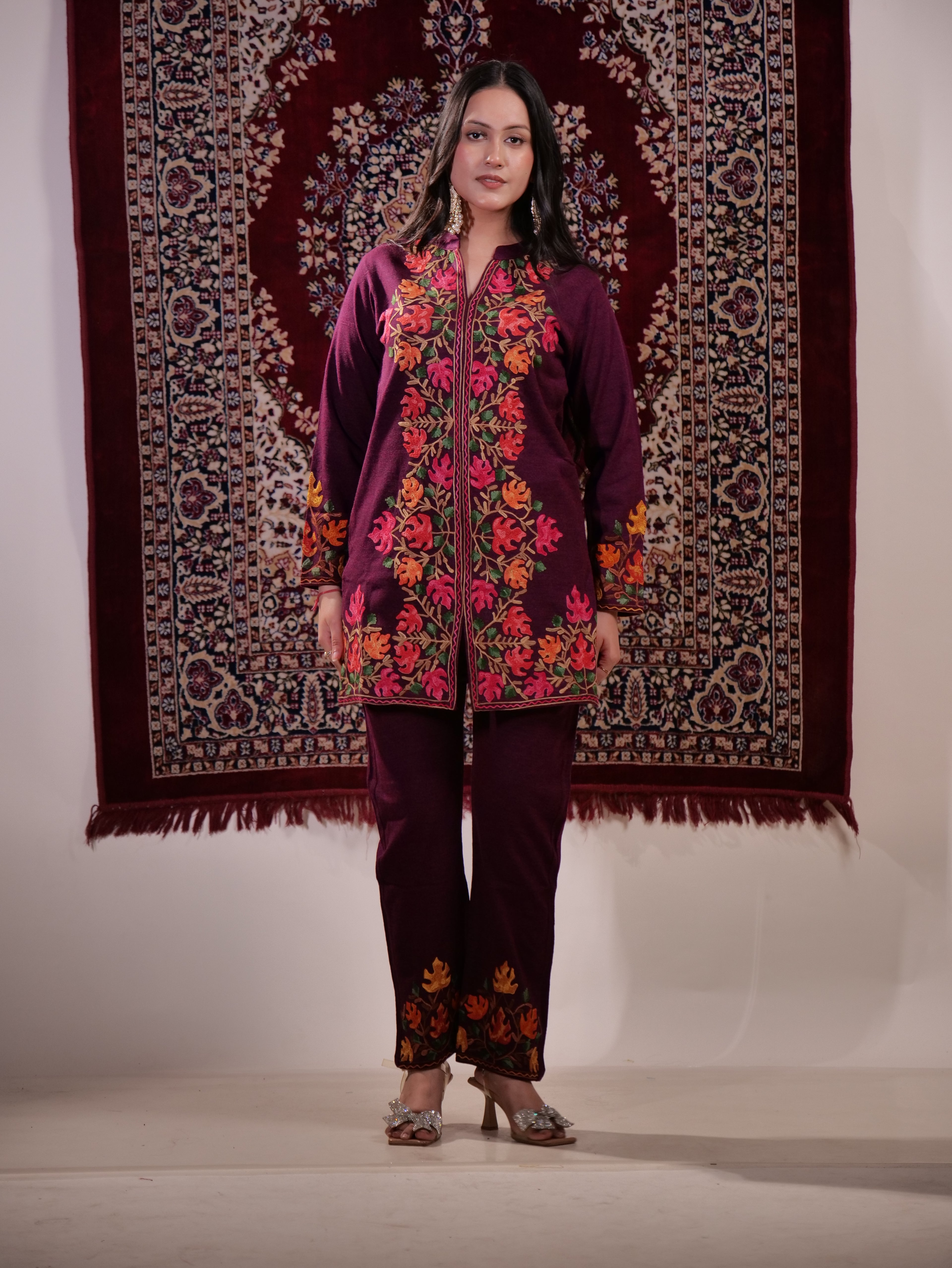 Kashmiri Kadai Co-ord Set TT114