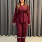 Crushed Coord Set with Belt – Luxe Texture, Effortless Style