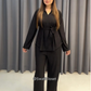 Crushed Coord Set with Belt – Luxe Texture, Effortless Style
