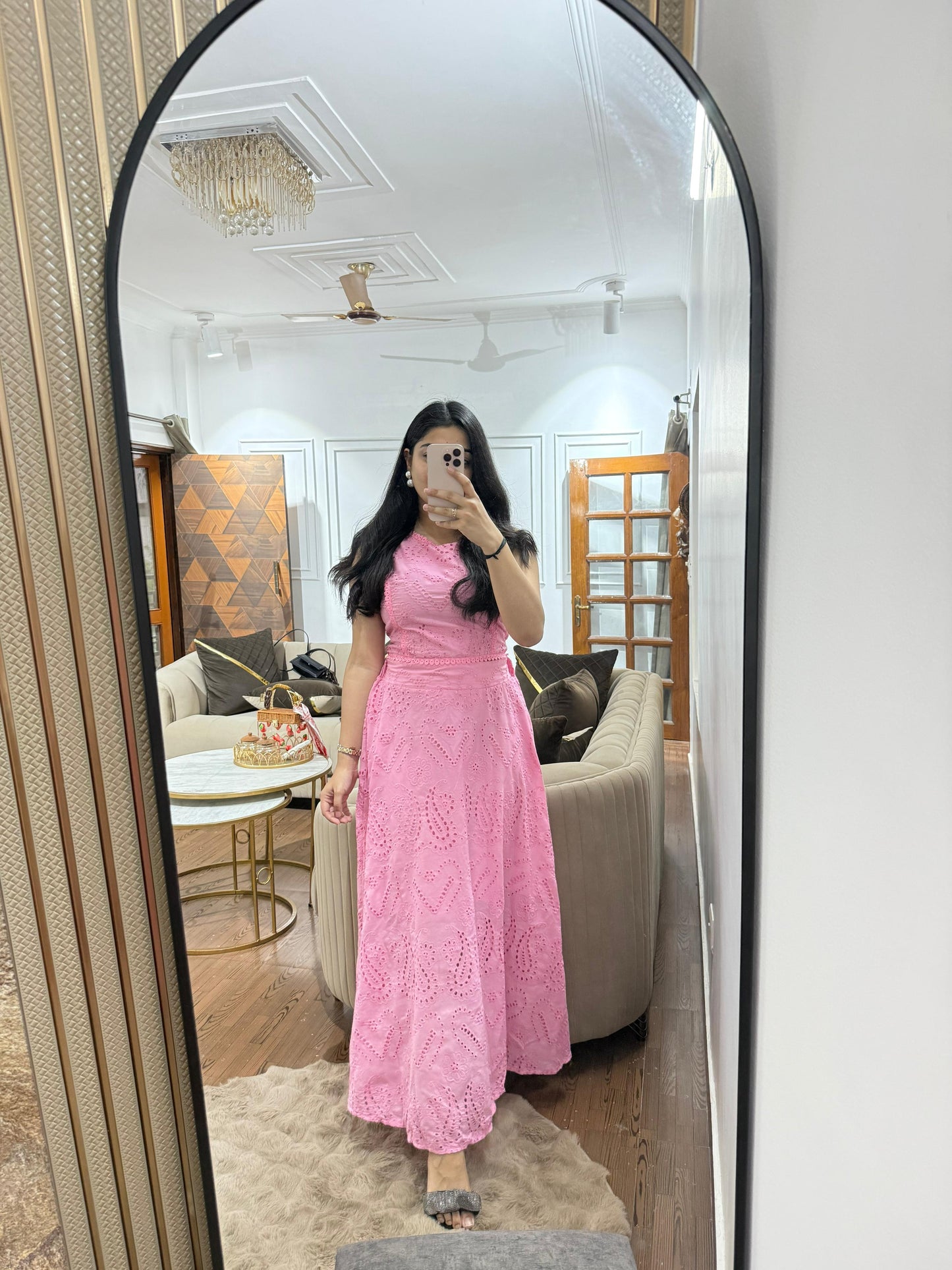 Schiffli Skirt Set