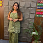 Olive Elegance Sharara Set – 3 Piece Stunner
