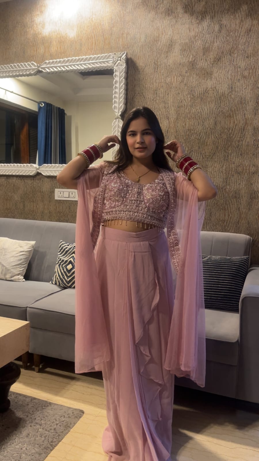 Drape indo western dress TT033