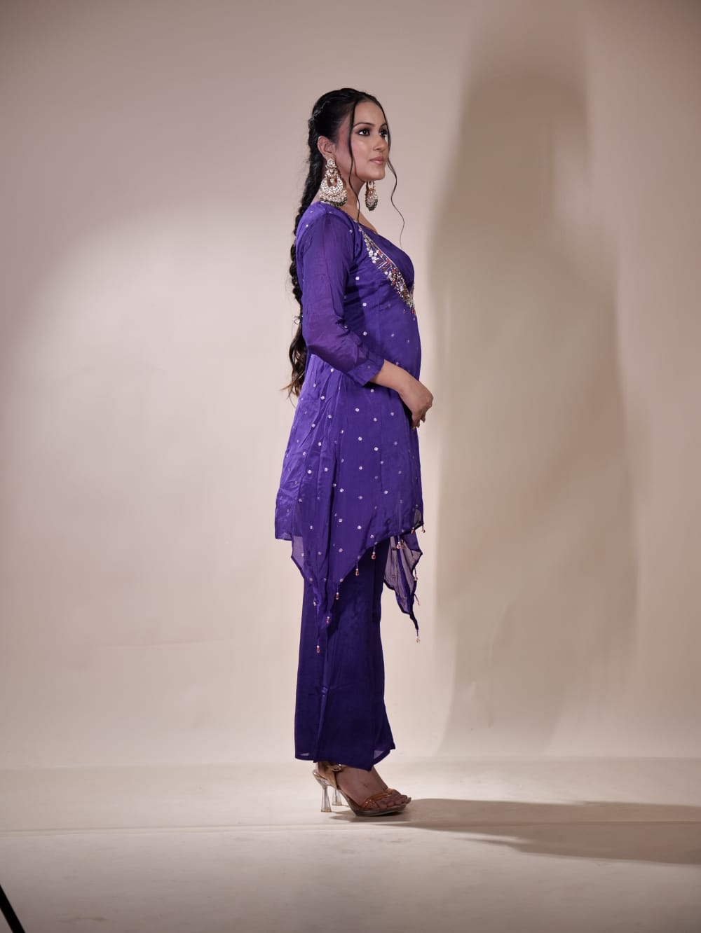 Elegant in Purple Traditional Ethnic Wear TT046