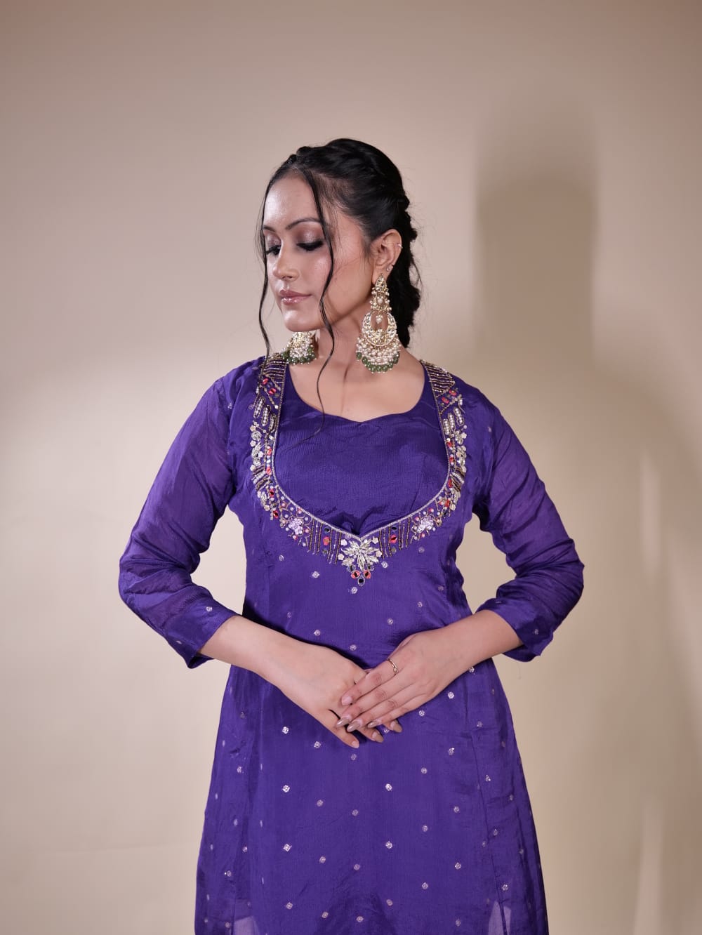 Elegant in Purple Traditional Ethnic Wear TT046