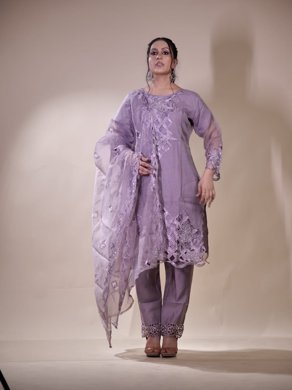 Traditional Embroidered Kurta Ensemble TT048