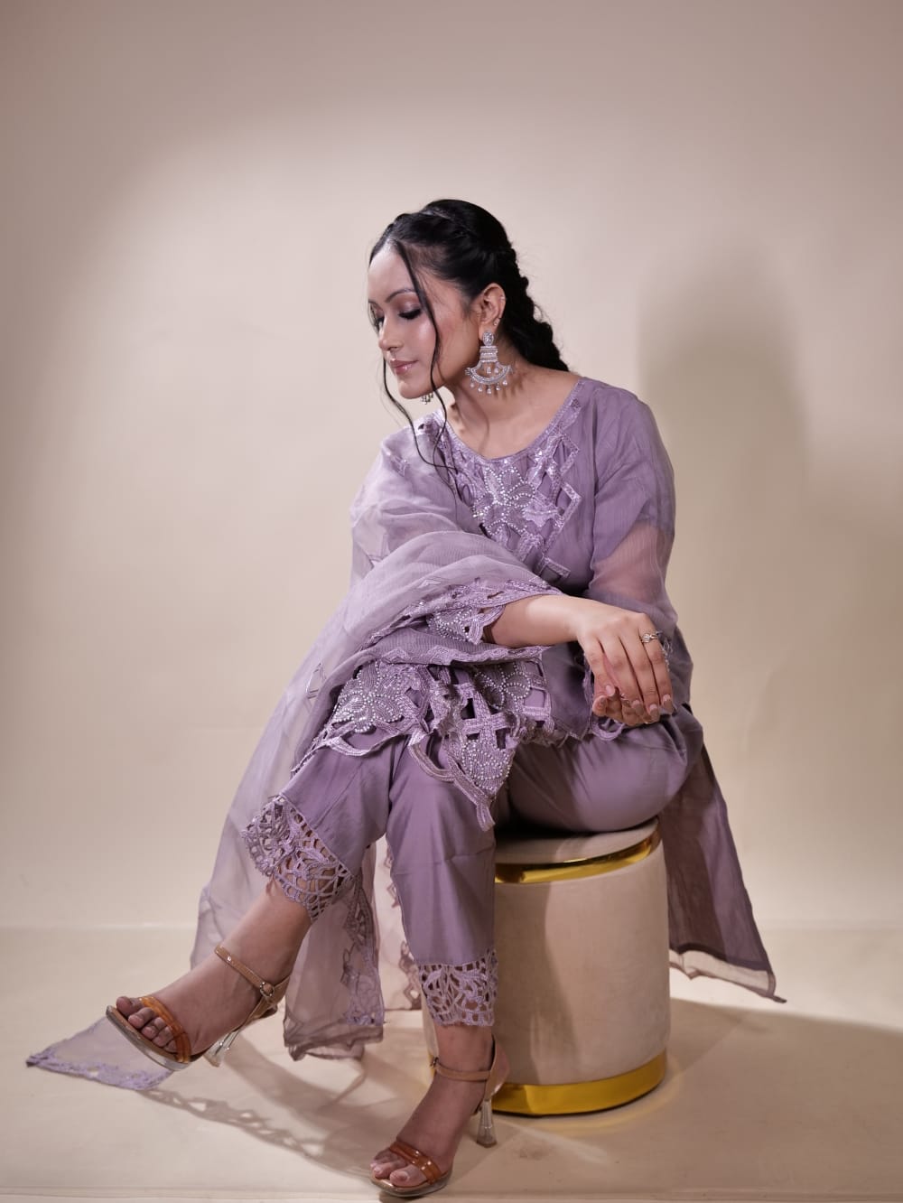 Traditional Embroidered Kurta Ensemble TT048