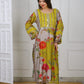 Elegant Floral Embroidered Dress with Yellow Accents TT043