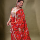 Stunning Print Suit With Neck Work TT055