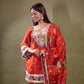 Stunning Print Suit With Neck Work TT055