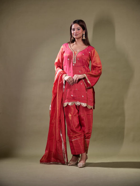 Stunning Pant Suit With Lace Work TT063