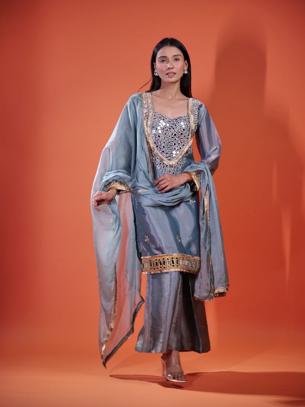 Elegant Suit With Lace Work TT074