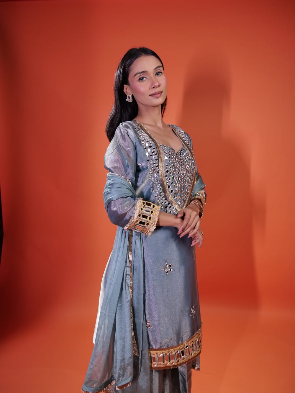 Elegant Suit With Lace Work TT074