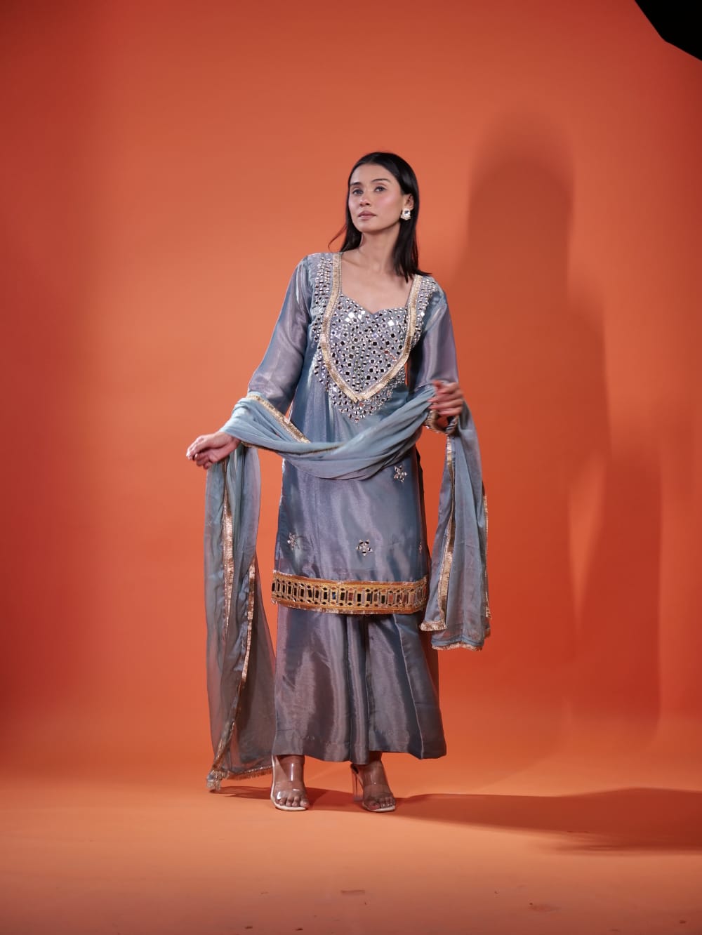 Elegant Suit With Lace Work TT074