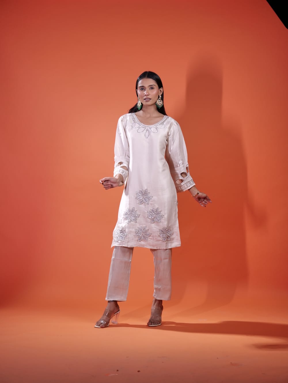 Elegant Coord Set With Flower Design TT073