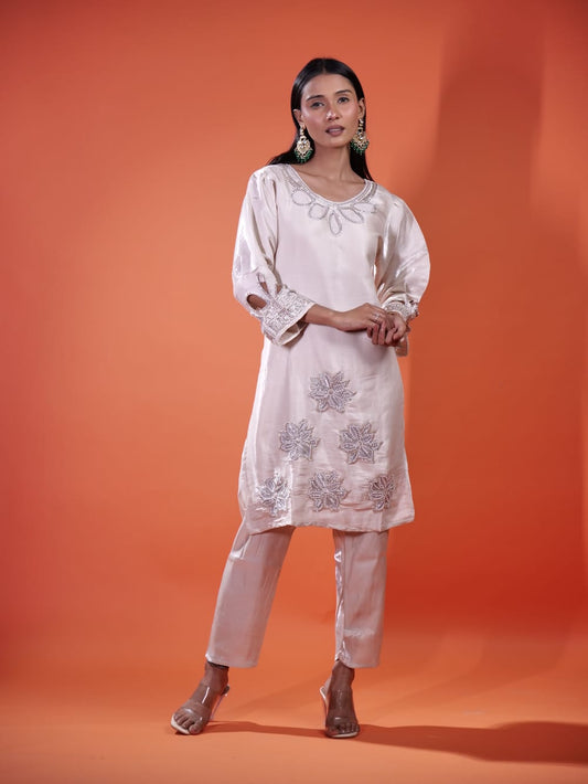 Elegant Coord Set With Flower Design TT073