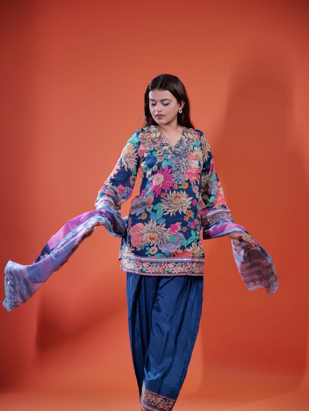 Beautiful Suit With Flower Work TT070