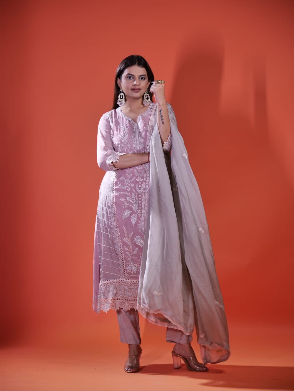 Beautiful Suit With Lace Work TT068