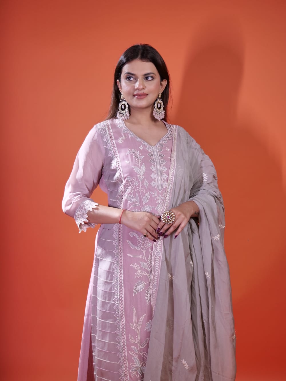 Beautiful Suit With Lace Work TT068