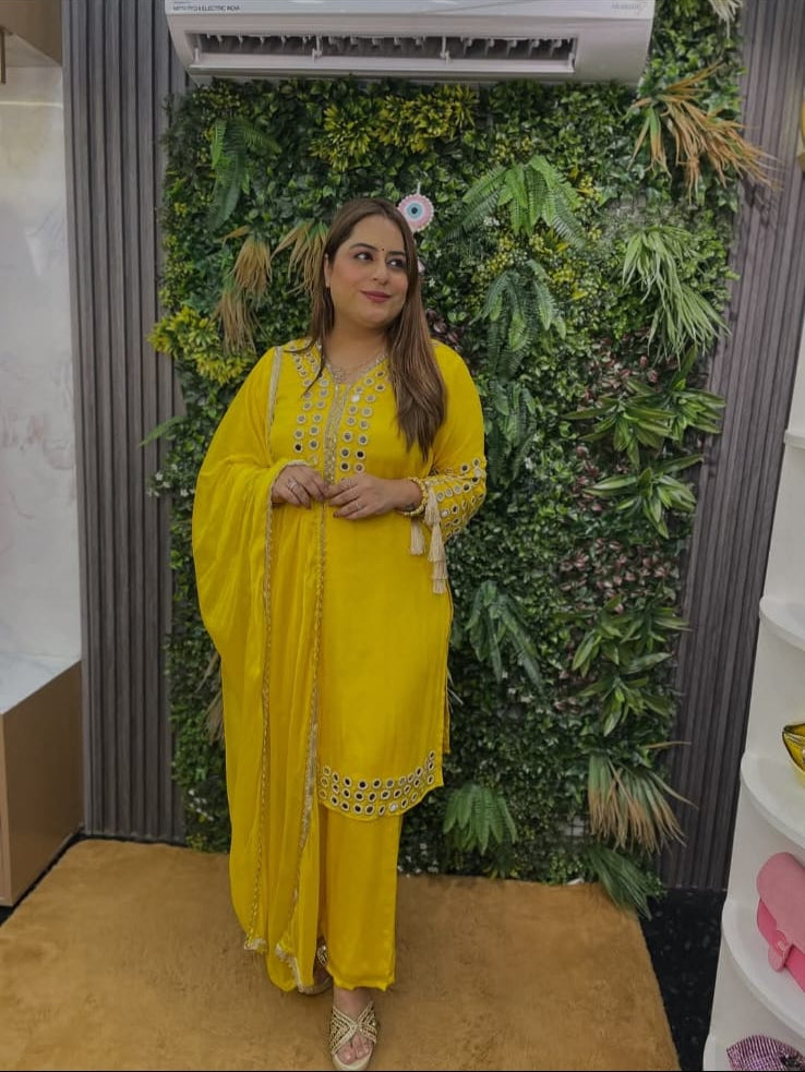 Elegant Suit With Lace Work TT064