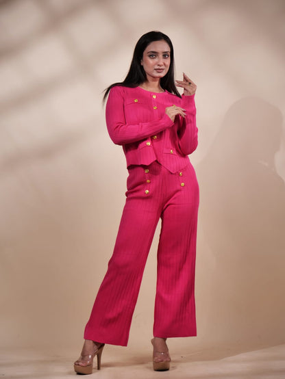 Pink Sweater Coord Set TT090