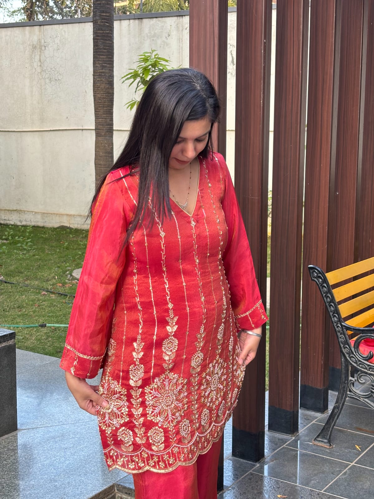 Elegant Suit With Stone Work TT117