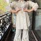 Beautiful Tie Up Co-Ord Set With Thread Work TT137