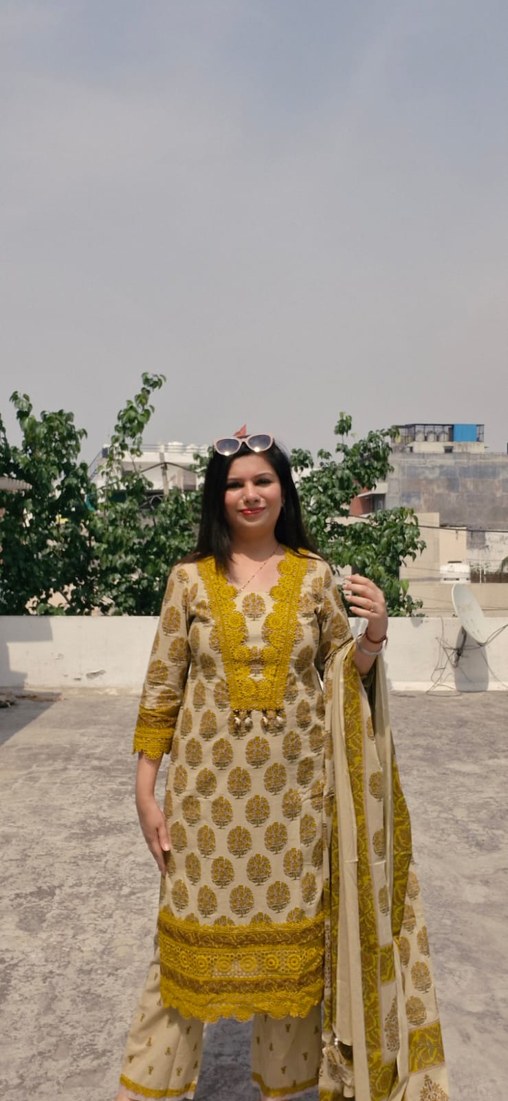 Stunning Pattern Print Suit With Laser Cut Out Work TT148