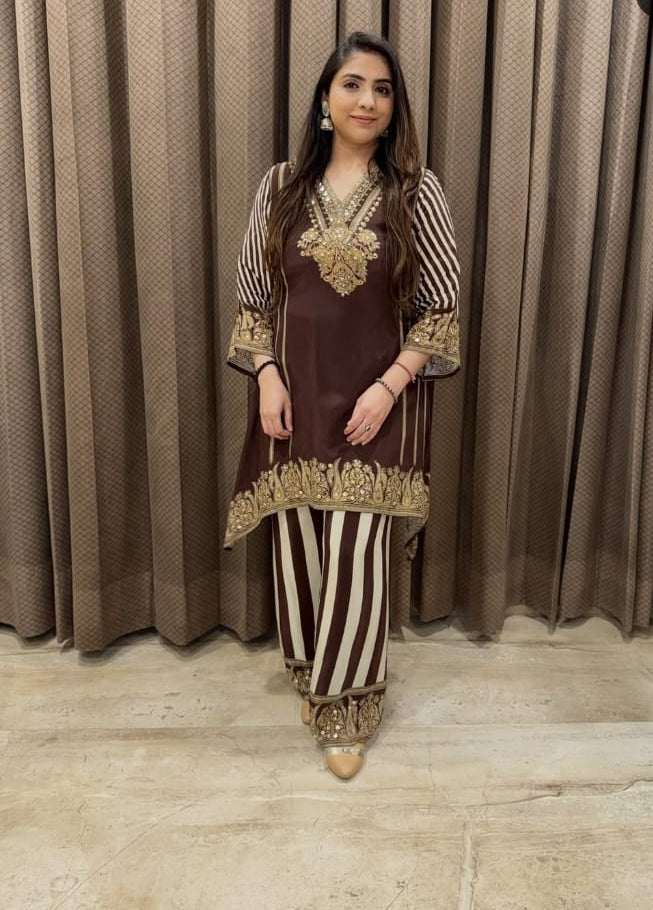 Beautiful Party Wear Shimmer Suit TT151