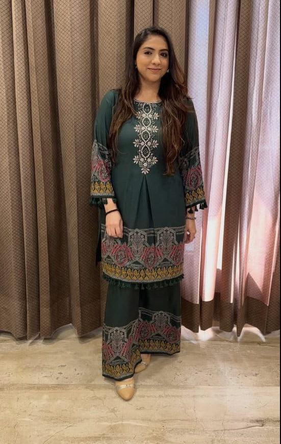 Beautiful Pattern Print Cotton Suit TT153