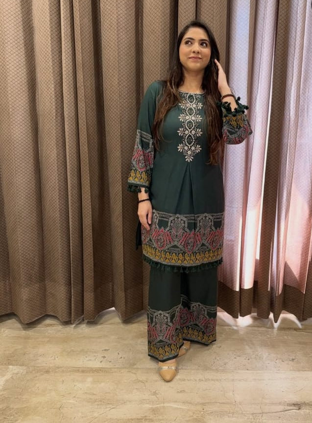 Beautiful Pattern Print Cotton Suit TT153