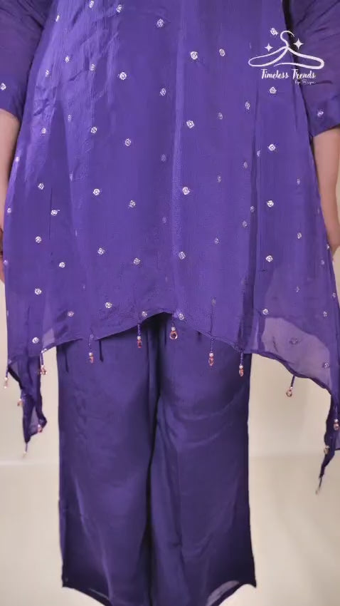 Elegant in Purple Traditional Ethnic Wear TT046