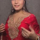 Traditional Red Elegance: A Beautiful Portrait in Ethnic Wear TT047
